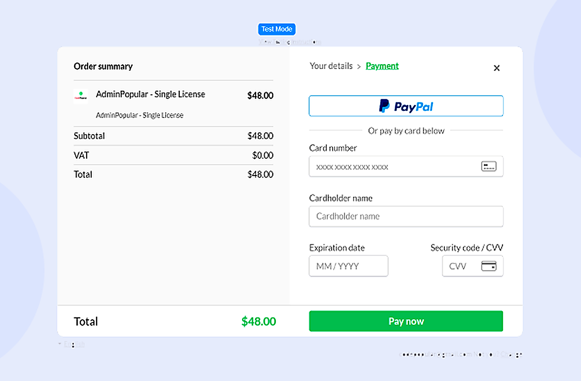 Safe test mode for store validation
